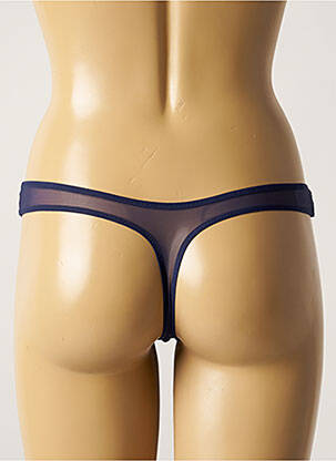 Tanga finition dentelle bleu SIMONE PERELE femme