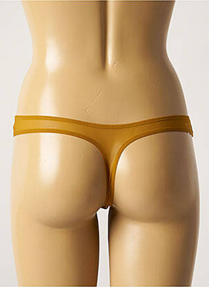 Tanga tissage dentelle jaune SIMONE X SIMONE PÉRÈLE femme