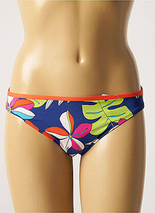 Bas de maillot de bain imprimé fleurs culotte bleu CHERRY BEACH femme