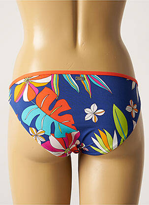 Bas de maillot de bain imprimé fleurs culotte bleu CHERRY BEACH femme