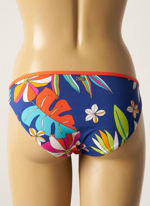 Bas de maillot de bain imprimé fleurs culotte bleu CHERRY BEACH femme