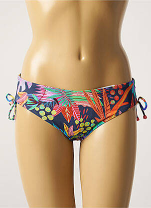 Bas de maillot de bain imprimé tie and dye bikini bleu CHERRY BEACH femme