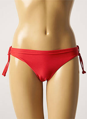 Bas de maillot de bain effet matière satinée bikini rouge BARTS femme
