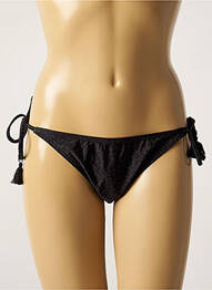 Bas de maillot de bain tissage satiné bikini noir BARTS femme