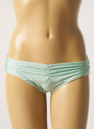 Bas de maillot de bain tissage satiné culotte vert BARTS femme