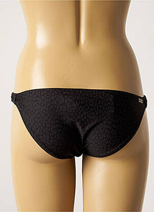 Bas de maillot de bain effet matière satinée bikini noir BARTS femme