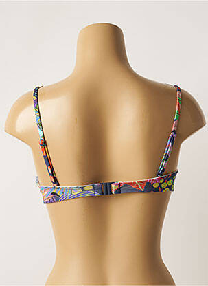 Haut de maillot de bain stretch haut soutien-gorge moulé bleu CHERRY BEACH femme