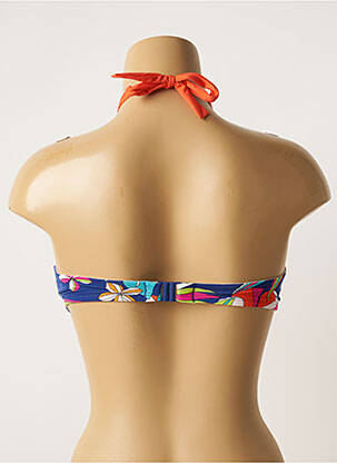 Haut de maillot de bain stretch haut soutien-gorge moulé bleu CHERRY BEACH femme