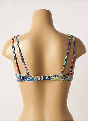 Haut de maillot de bain stretch haut soutien-gorge moulé bleu CHERRY BEACH femme
