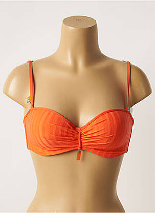 Haut de maillot de bain stretch haut soutien-gorge moulé orange CHERRY BEACH femme
