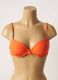 Haut de maillot de bain stretch haut soutien-gorge moulé orange CHERRY BEACH femme