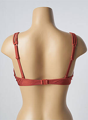 Haut de maillot de bain bretelles élastiquées ajustables haut soutien-gorge balconnet marron BARTS femme