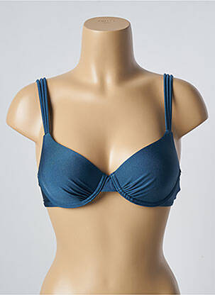 Haut de maillot de bain stretch haut soutien-gorge moulé bleu BARTS femme