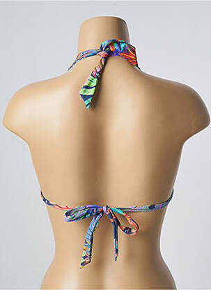Haut de maillot de bain stretch haut soutien-gorge avec mousse de rembourrage amovible bleu CHERRY BEACH femme