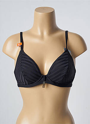 Haut de maillot de bain stretch haut soutien-gorge emboitant noir CHERRY BEACH femme