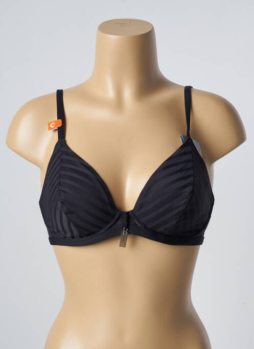 Haut de maillot de bain stretch haut soutien-gorge emboitant noir CHERRY BEACH femme