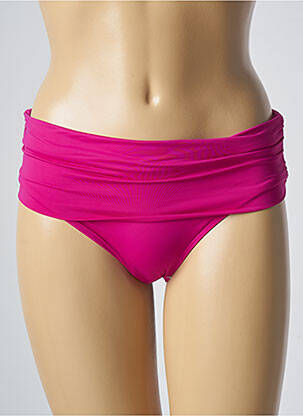 Bas de maillot de bain effet matière satinée culotte rose AUBADE femme