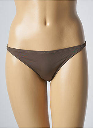 Bas de maillot de bain effet matière satinée culotte vert AUBADE femme
