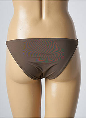 Bas de maillot de bain effet matière satinée culotte vert AUBADE femme