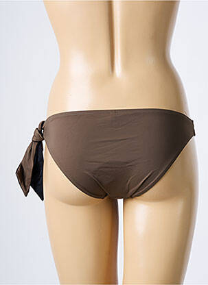 Bas de maillot de bain effet matière satinée culotte vert AUBADE femme