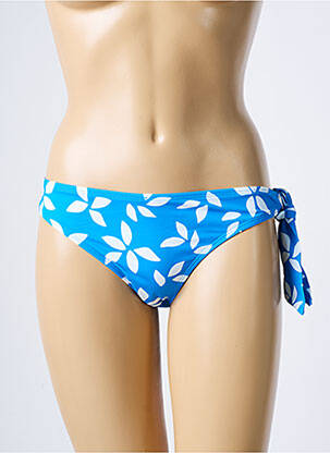 Bas de maillot de bain imprimé fleurs culotte bleu AUBADE femme