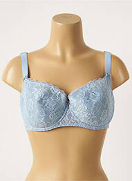 Soutien-gorge tissage dentelle haut soutien-gorge moulé bleu AUBADE femme