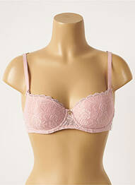 Soutien-gorge tissage dentelle haut soutien-gorge moulé rose AUBADE femme