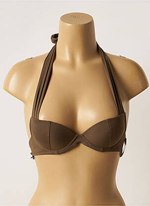 Haut de maillot de bain stretch haut soutien-gorge push-up vert AUBADE femme