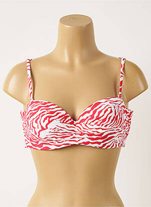 Haut de maillot de bain bretelles élastiquées amovibles haut soutien-gorge moulé rouge BARTS femme