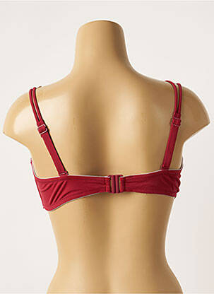 Haut de maillot de bain bretelles élastiquées amovibles haut soutien-gorge moulé rouge BELCOR femme