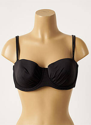 Haut de maillot de bain stretch haut soutien-gorge moulé noir BELCOR femme