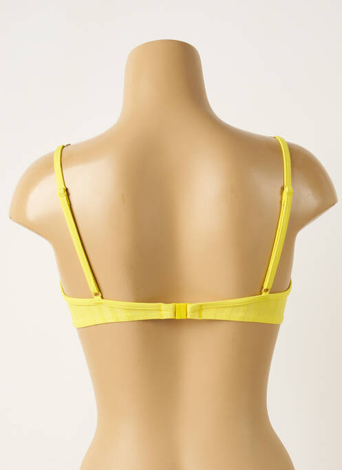 Haut de maillot de bain stretch haut soutien-gorge emboitant jaune CHERRY BEACH femme