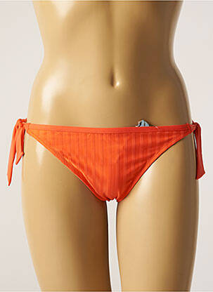 Bas de maillot de bain tissage satiné bikini orange CHERRY BEACH femme