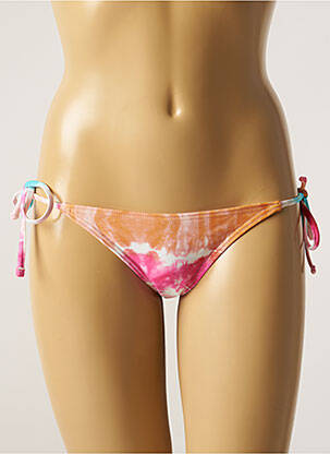 Bas de maillot de bain effet matière satinée bikini rose BARTS femme