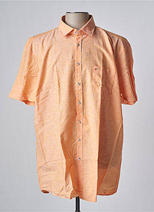 Chemise manches courtes orange JUPITER pour homme