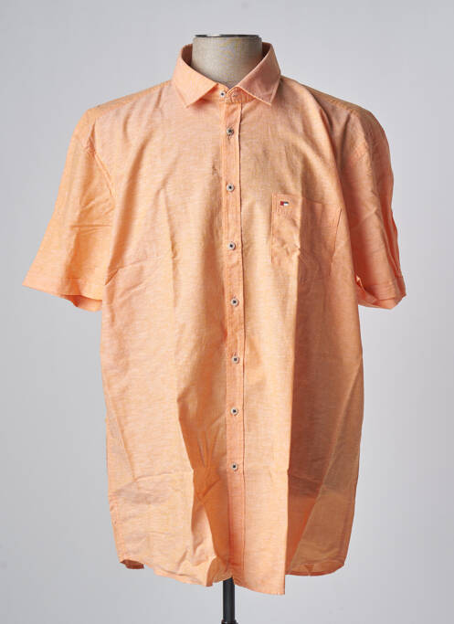 Chemise manches courtes orange JUPITER pour homme