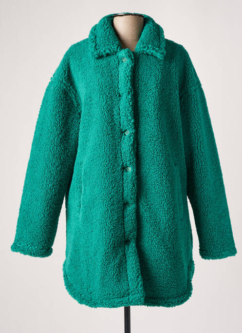 Manteau long vert ICHI pour femme