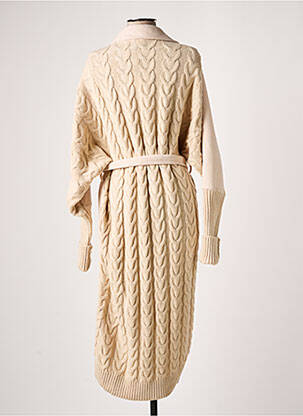 Manteau long coupe droite sans capuche beige DIXIE femme