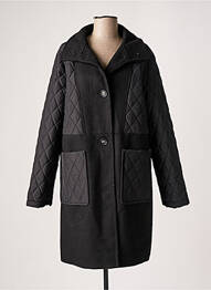 Manteau long coupe droite sans capuche noir WHITE STUFF femme