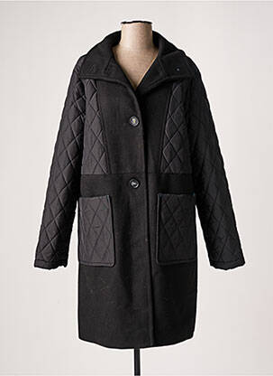 Manteau long coupe droite sans capuche noir WHITE STUFF femme