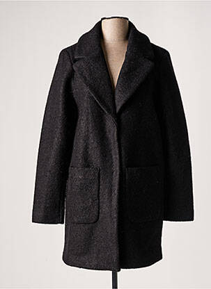 Manteau long noir ICHI pour femme