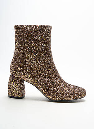 Bottines/boots bout rond talon de 4 à 6cm jaune VANESSA WU femme
