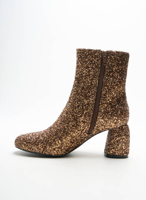 Bottines/boots bout rond talon de 4 à 6cm jaune VANESSA WU femme