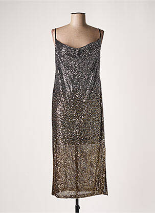 Robe mi-longue sans manche sans manche gris IMPERIAL femme