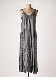 Robe mi-longue coupe fluide sans manche gris DIXIE femme