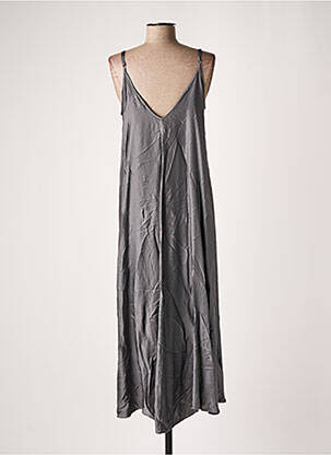 Robe mi-longue coupe fluide sans manche gris DIXIE femme
