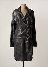 Robe mi-longue manches longues manches longues gris HBT femme