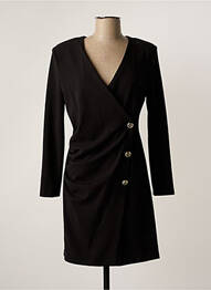 Robe courte fermeture zippée au dos manches longues noir RELISH femme