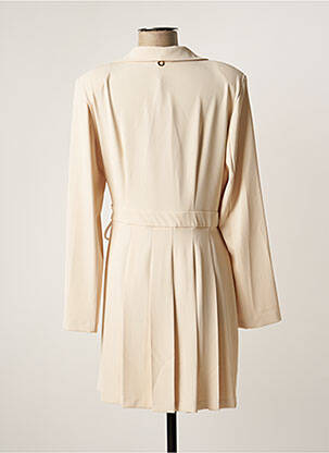 Robe courte manches longues manches longues beige RELISH femme