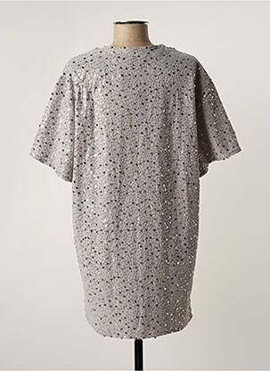 Robe courte manches courtes manches courtes gris VERA & LUCY femme